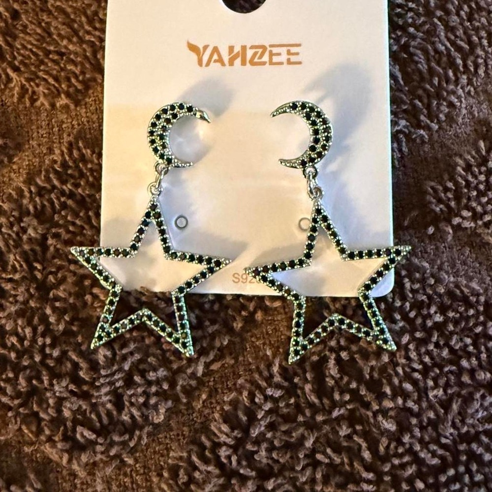 Brand New Star & Moon Dangle Earrings